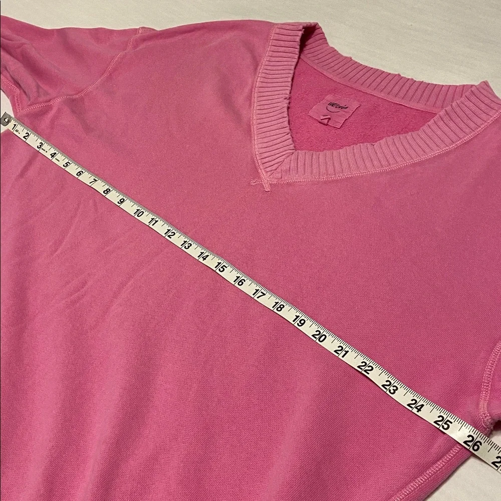 Aerie Oversized Slouchy V Neck Pullover Tunic Drop Shoulder Distress Hem Medium - Picture 11 of 11